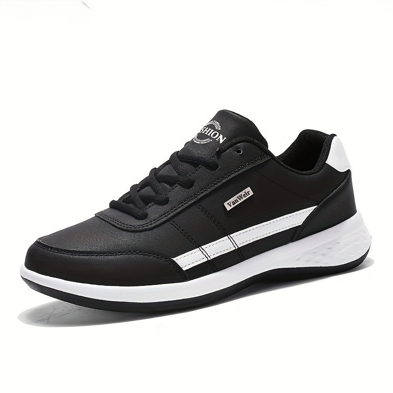 Ténis de renda com riscas para homem, sapatos casuais de caminhada ao ar livre 2T