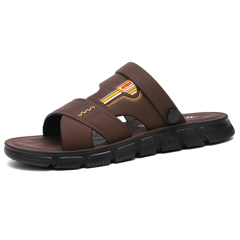 Sandálias de tamanho grande para homens ao ar livre para casais, sapatos de praia antiderrapantes com sola macia, chinelos desportivos de sola grossa, sandálias para caminhadas-2T