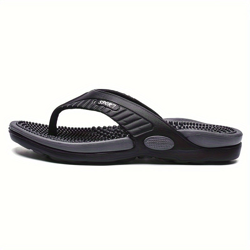 Chinelos de dedo antiderrapantes de massagem para homem, secagem rápida Sandálias de fio dental confortáveis para interior e exterior, verão-2T