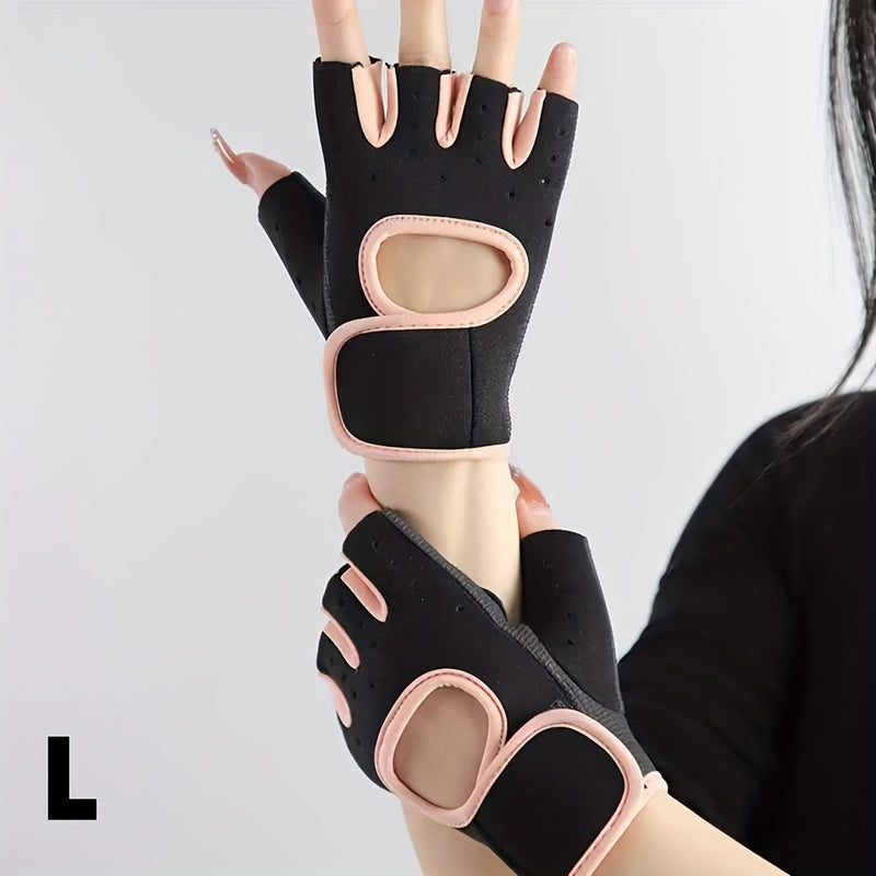 Luvas de meio dedo para desporto e fitness para homem e mulher, Luvas de fitness para interior e exterior-2T