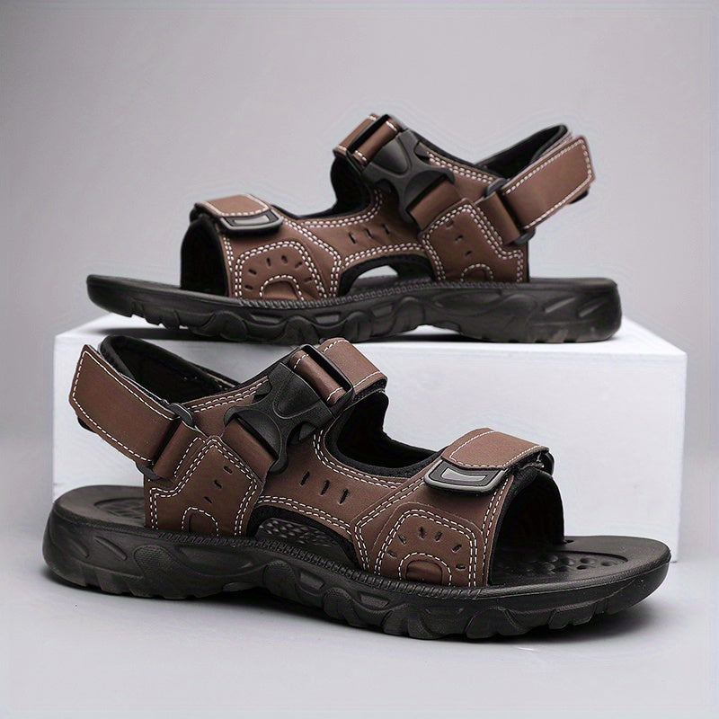 Sandálias de dedo do pé abertas para homem, sapatos de praia confortáveis antiderrapantes, verão-2T