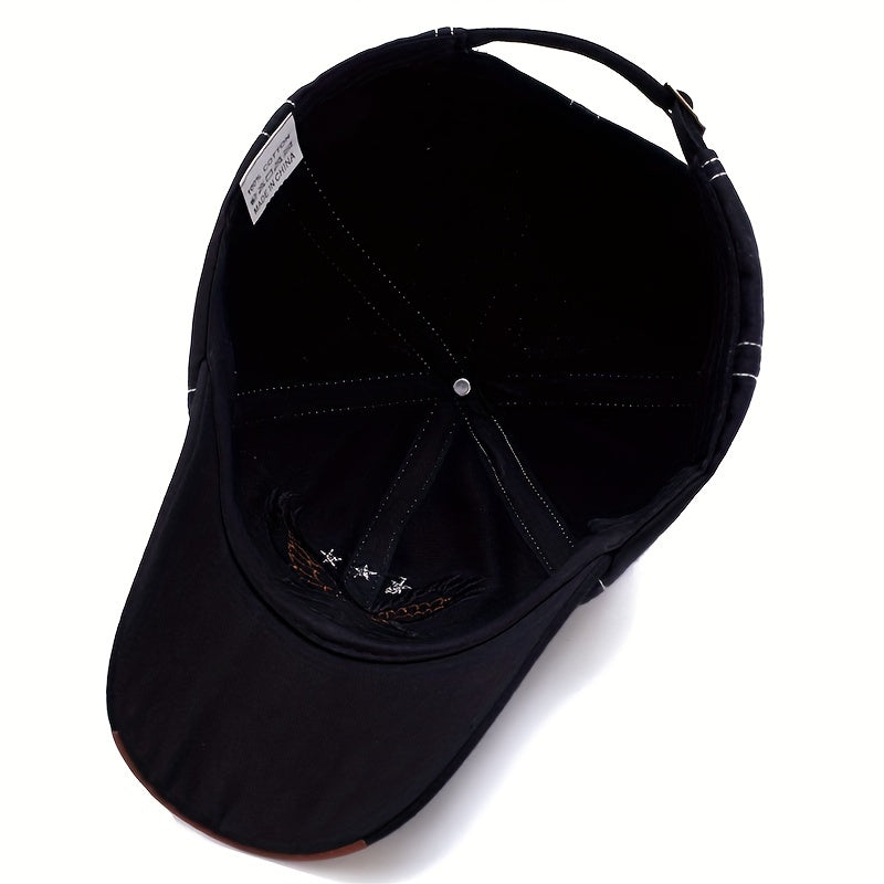 1pc Boné de basebol respirável para guarda-sol unissexo com bordado de águia para desportos ao ar livre, escolha ideal para presentes-1A