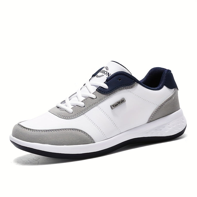 Ténis de renda com riscas para homem, sapatos casuais de caminhada ao ar livre 2T
