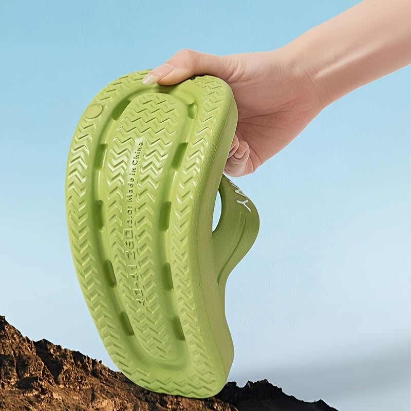 Eva Flip-Flops para mulheres, antiderrapantes e portáteis, elegantes sandálias de praia de verão para homens, adequadas para uso ao ar livre-2T