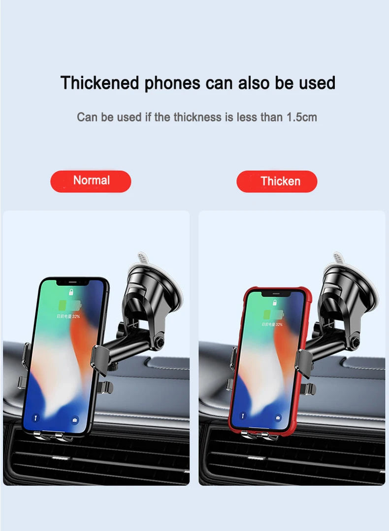 Suporte de telefone para carro ajustável  Suporte de celular para iPhone15 Xiaomi GPS - 1A