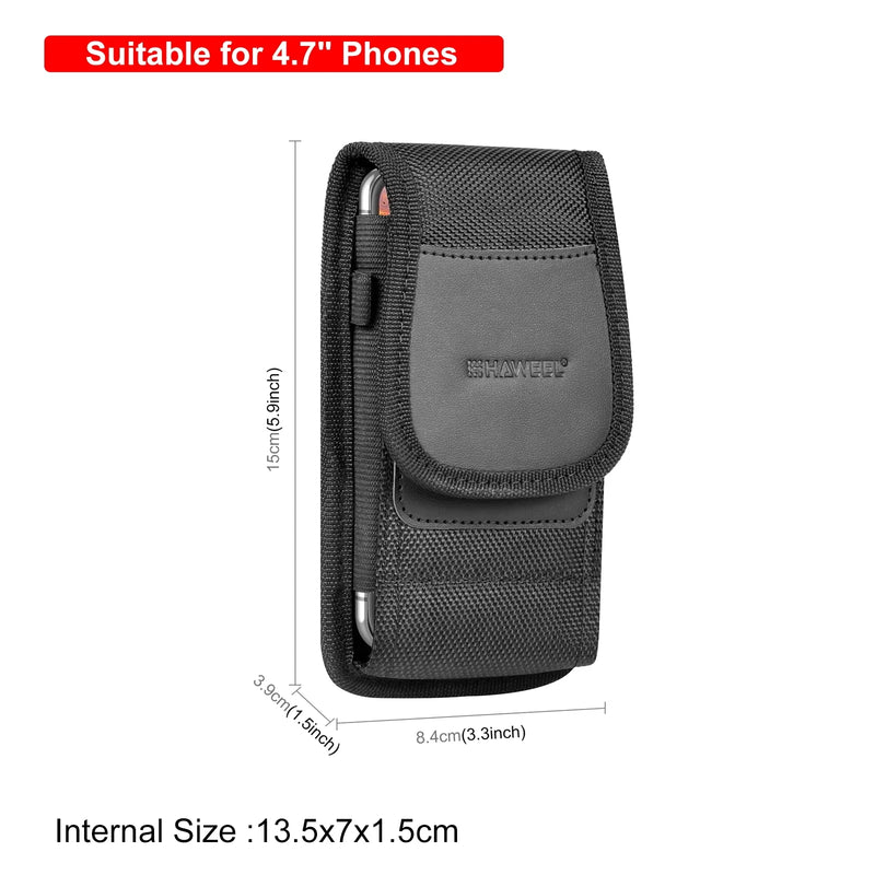 4.7-6.8 polegadas Bolsa de Nylon para Celular Multifuncional Clipe de Cinto, Coldre Estojo Bolsa de Cintura - 1A