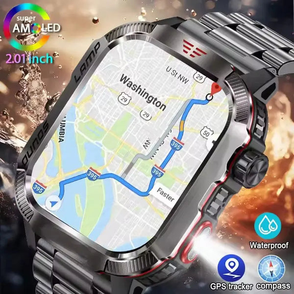 Relógio inteligente desportivo para exterior com iluminação LED Relógios para homens e mulheres Rastreio de fitness ECG+PGG Relógio inteligente para huawei xiaomi Samsung apple-1A
