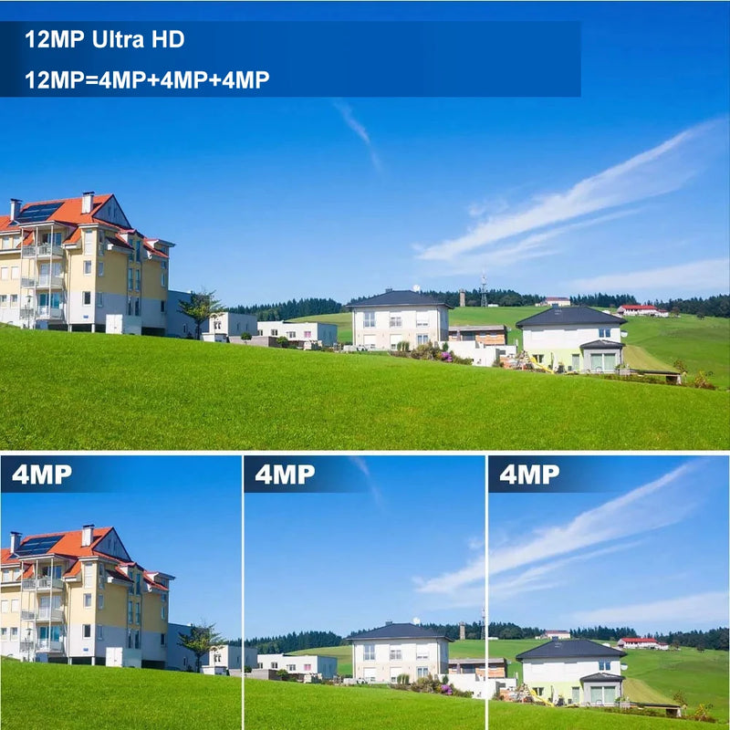 6K 12MP Solar Camera 4G SIM Card WiFi Smart Home Security Protection Outdoor IP -1A