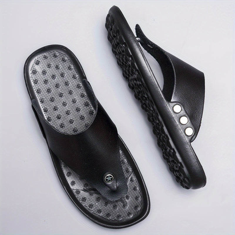 Chinelos de praia para homem verão Roma Chinelos de praia Sandálias Confortável T-Strap Open Toe Chinelos Homem-2T