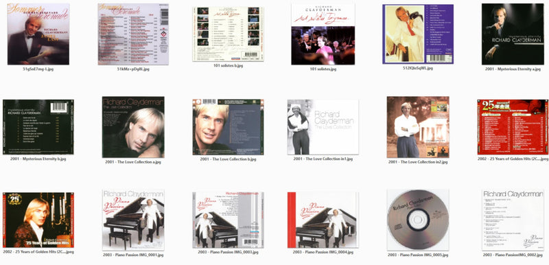 CT345 Discografias - Orquestras Jass e Blues 4.72Gb - Richard Clayderman 5 - MP3 95 Albuns 923 Musicas