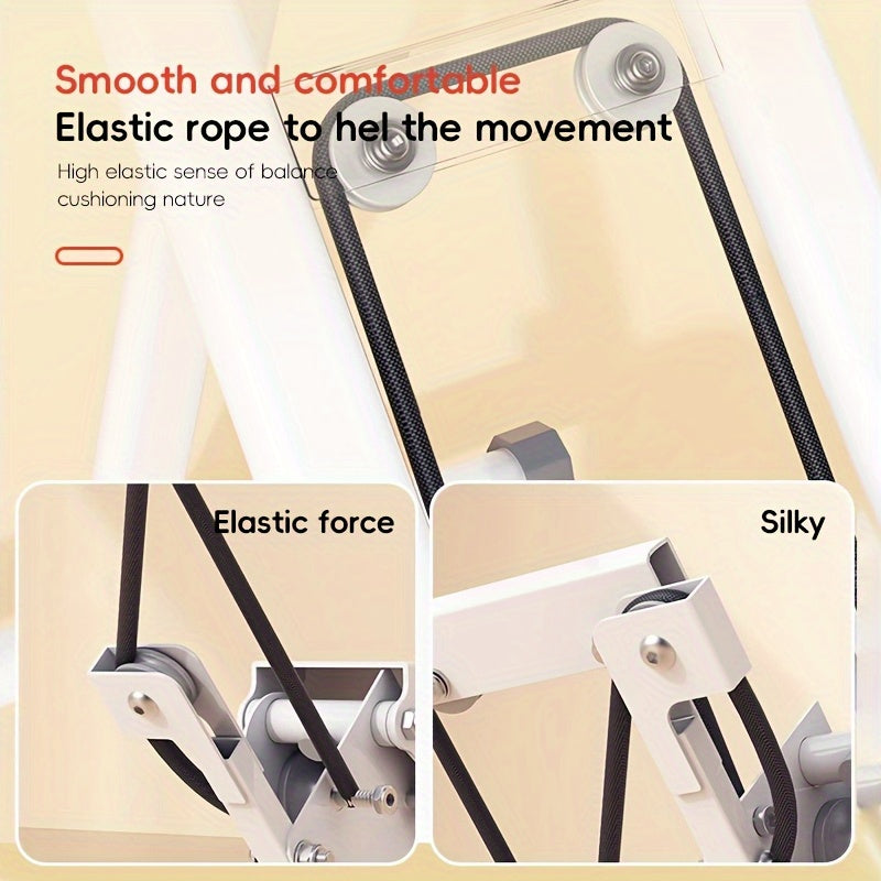 Máquina de escalada multifuncional doméstica de controlo mecânico, dobrável, compacta, pequena, máquina de step, passadeira de corrida, com altura ajustável, antiderrapante, pedal grande, material em ferro preto, ajuste-2T